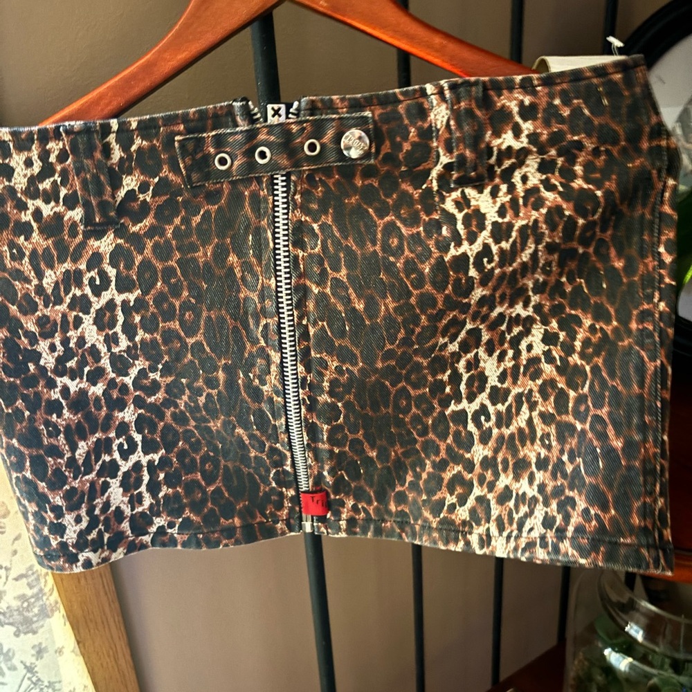 Tripp NYC Brown and Black Pencil Mini Skirt Night Out - Picture 2 of 2